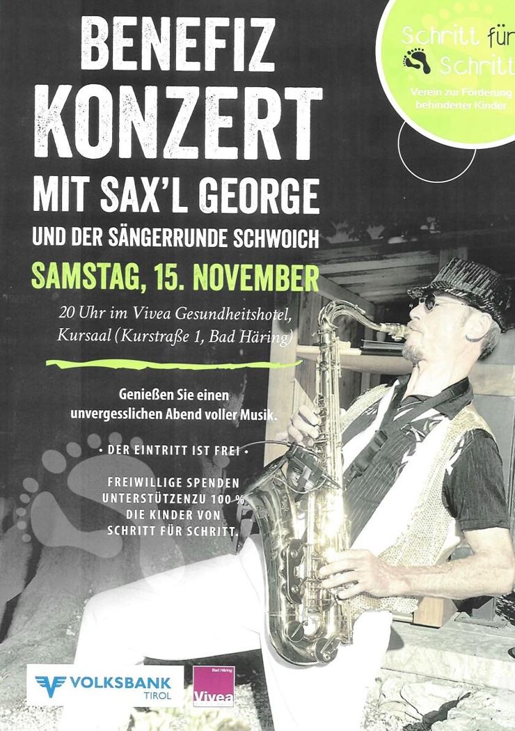 Benefiz Konzert mit Sax´l George